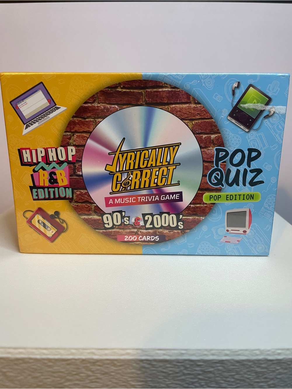 Pop Quiz: 90s & 2000s Music Trivia Game - Blue & Yellow
